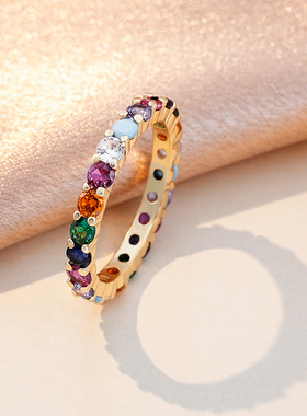 朗同女士多巴胺锆石戒指