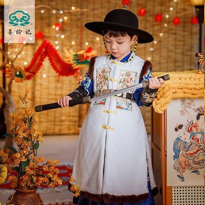 喜龄记汉服男童2024龙年新款国风女宝拜年服秋冬明制锦衣卫飞鱼服