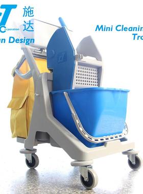 意大利CT施达JTD25配垃圾袋单桶榨水车保洁清洁车地拖带轮挤水桶