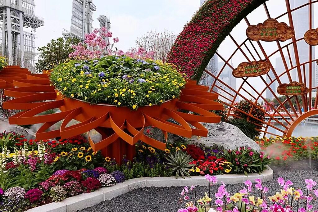 花博园园博会园艺展览造型园林花卉景观展览钢结构工程搭建厂家