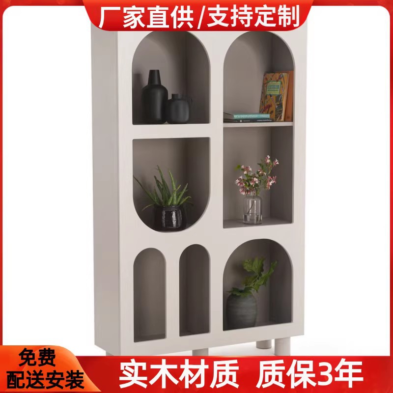 北欧简约烤漆拱门书柜