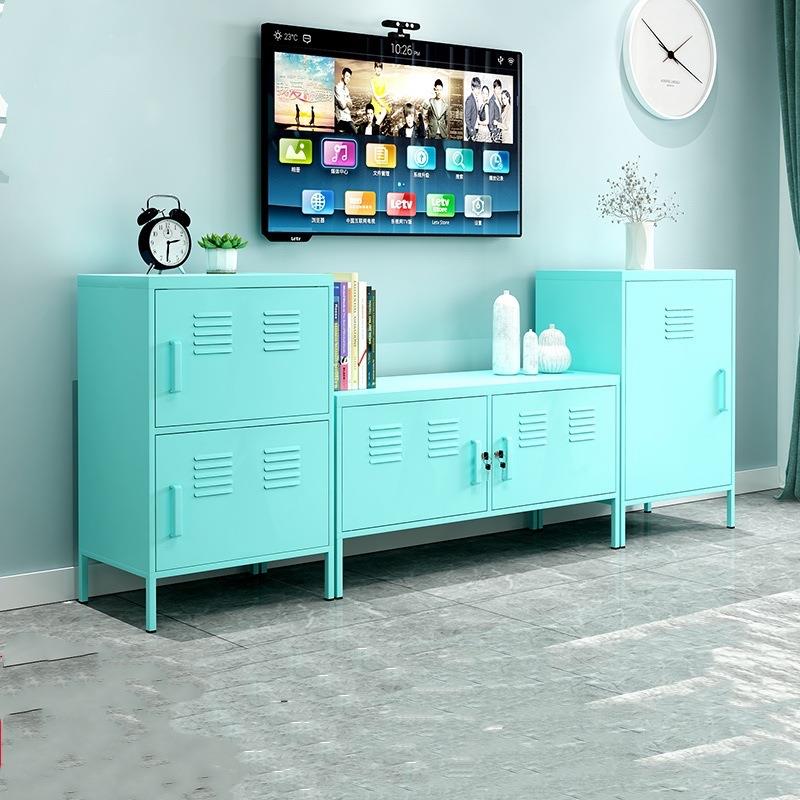 北欧简约铁艺电视柜家用小户型客厅民宿钢制收纳储物柜子网红爆款