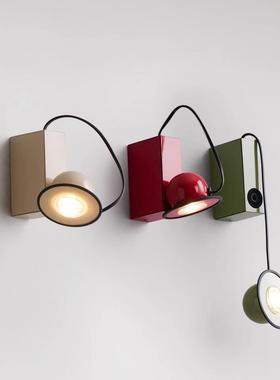 意大利Minibox磁吸壁灯复古中古客厅墙灯法式奶油风卧室床头