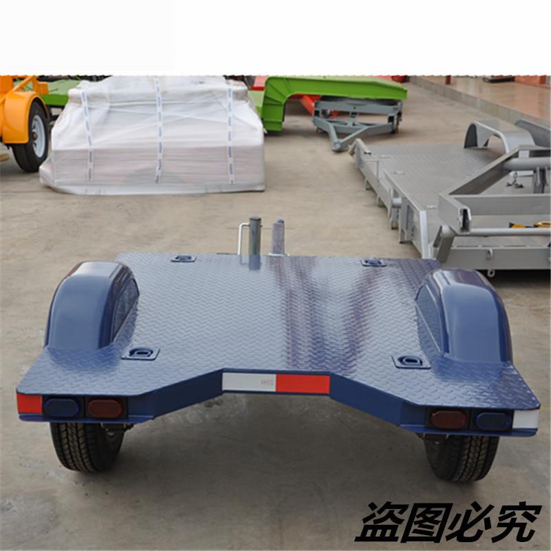 0.5吨汽车拖车平板拖车圆罐小拖车椭圆罐拖车斗车工具车