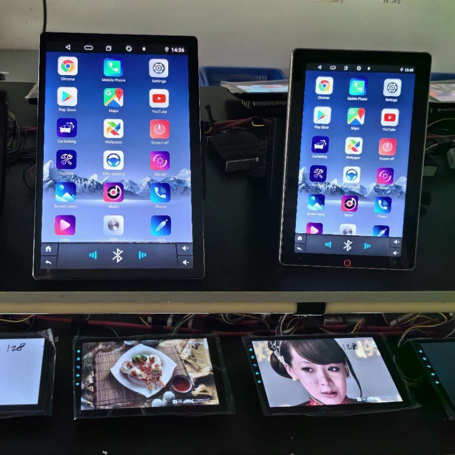 13寸电动旋转机安卓导航8核64GB128GB4G全网通2K屏超大屏幕摇头机