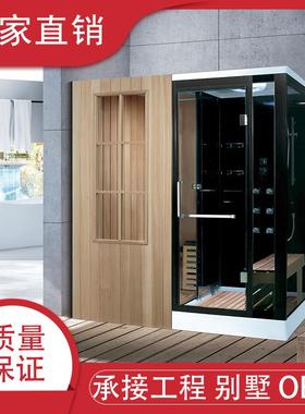 多种尺寸桑拿房家用汗蒸房干湿蒸汽房方形多功能整体淋浴房桑拿炉