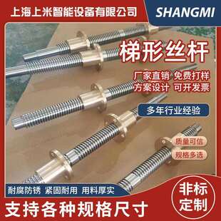 替代米思米梯形丝杆不锈钢梯形扣丝杠全螺纹通丝螺杆机床丝杆