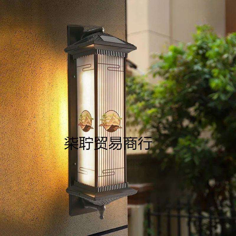 2025新款壁灯太阳能别墅大门柱子户外防水壁挂灯室外庭院简约壁灯