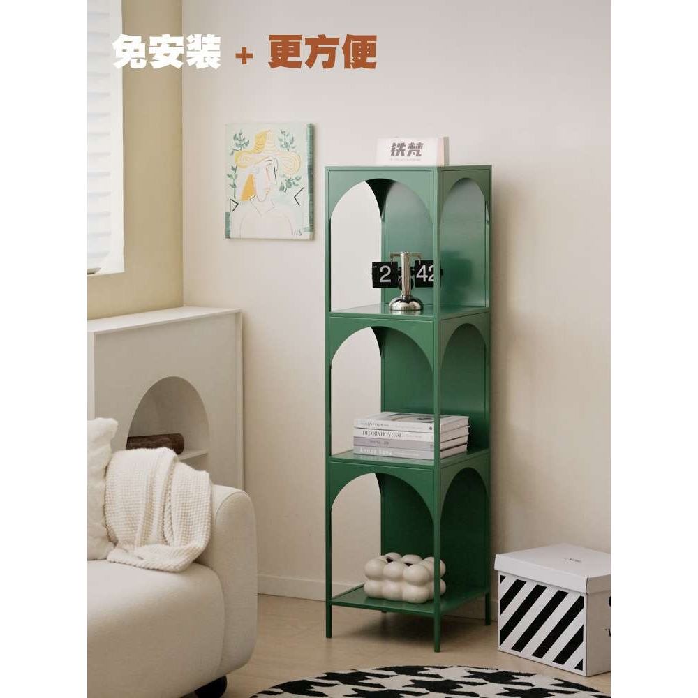 铁艺客厅落地置物架靠墙书架角落书柜杂物收纳陈列架展示柜一新品