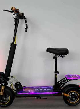 10寸亚克力板发光带尾翼电动滑板车代步车electric scooters