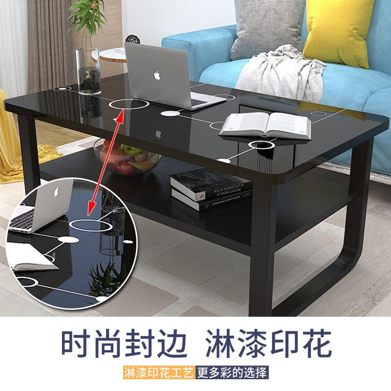 茶几家用客厅现代简约茶桌茶台小户型经济出租屋简易仿玻璃边几