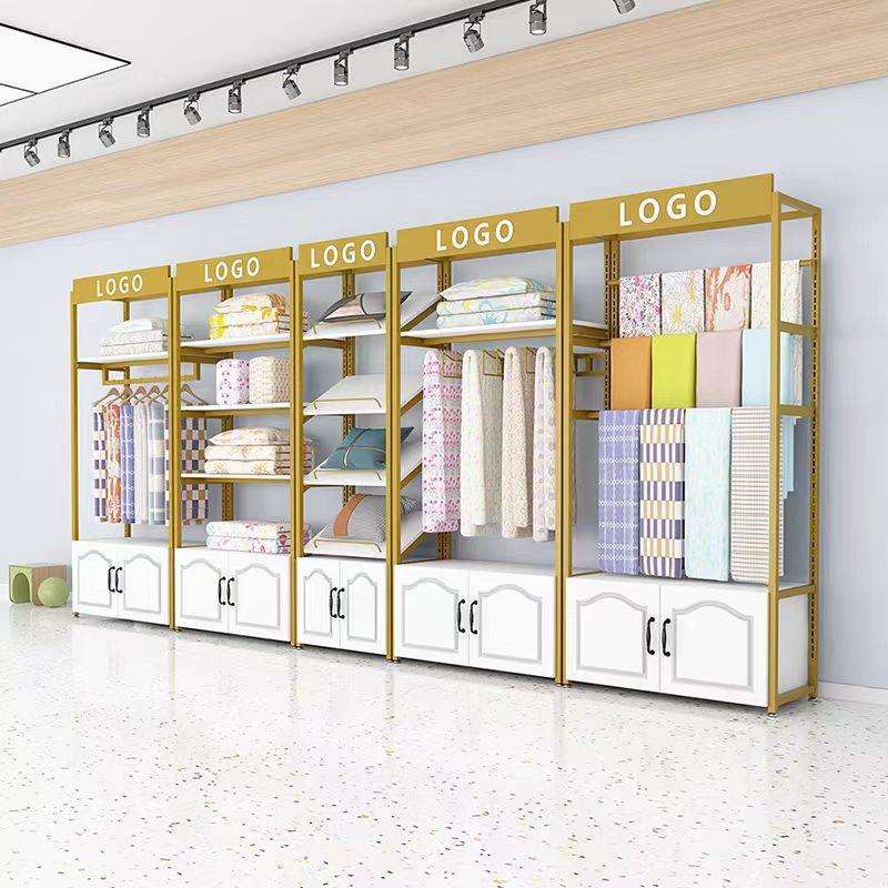 家纺店货架展示架四件套陈列柜被芯枕芯布料展柜窗帘床上用品货柜