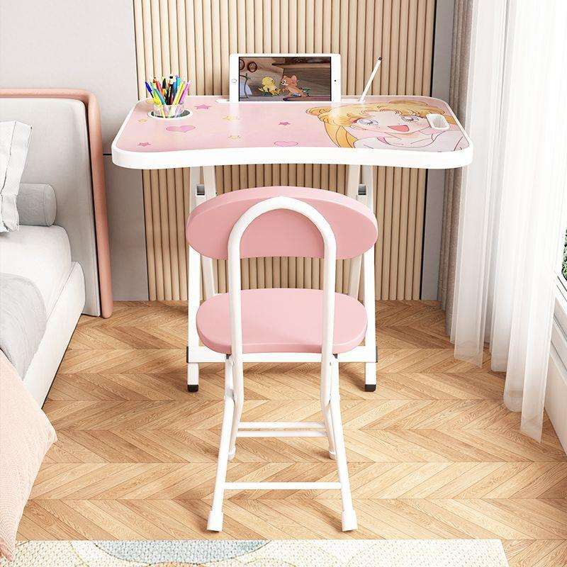 儿童学习桌折叠家用写字桌椅幼儿园小桌子卡通简易儿童桌椅套龙全