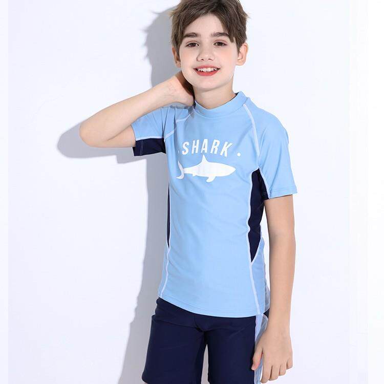 2025儿童泳衣胖童青少年男孩泳裤套装男童中大童大码学生分体泳装