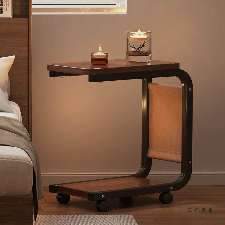 床边桌可移动电脑桌家用床头简易沙发边几卧室书桌小桌子沙发边柜