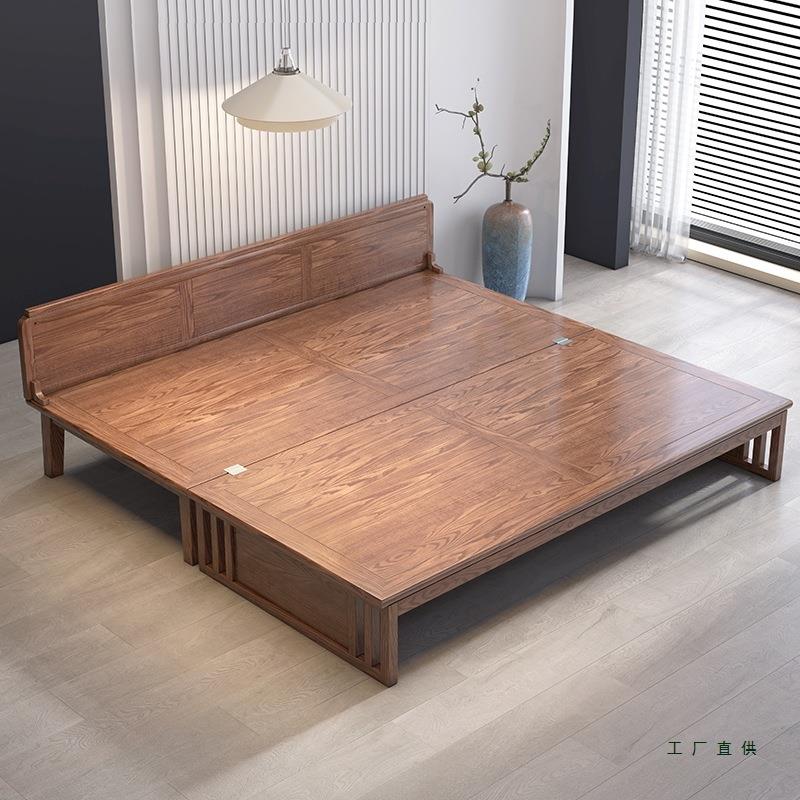 实木折叠沙发床罗汉床新中式小户型客厅推拉床伸缩两用一体双人床