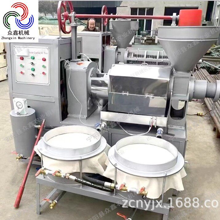 冷榨花生油榨油机组合榨油滤油器电箱全套商用榨油机