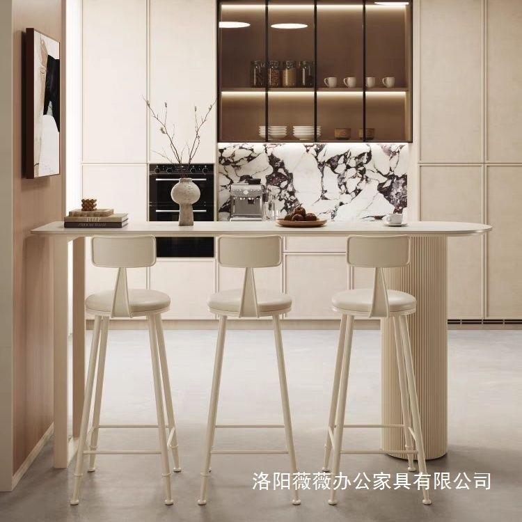 轻奢岩板吧台桌家用客厅厨房边隔断吧台阳台靠墙垭口小户型高脚桌