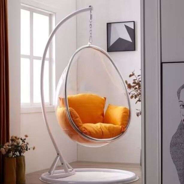 民宿户外透明秋千大理拍摄道具透明泡泡椅网红玻璃球室内吊椅吊篮