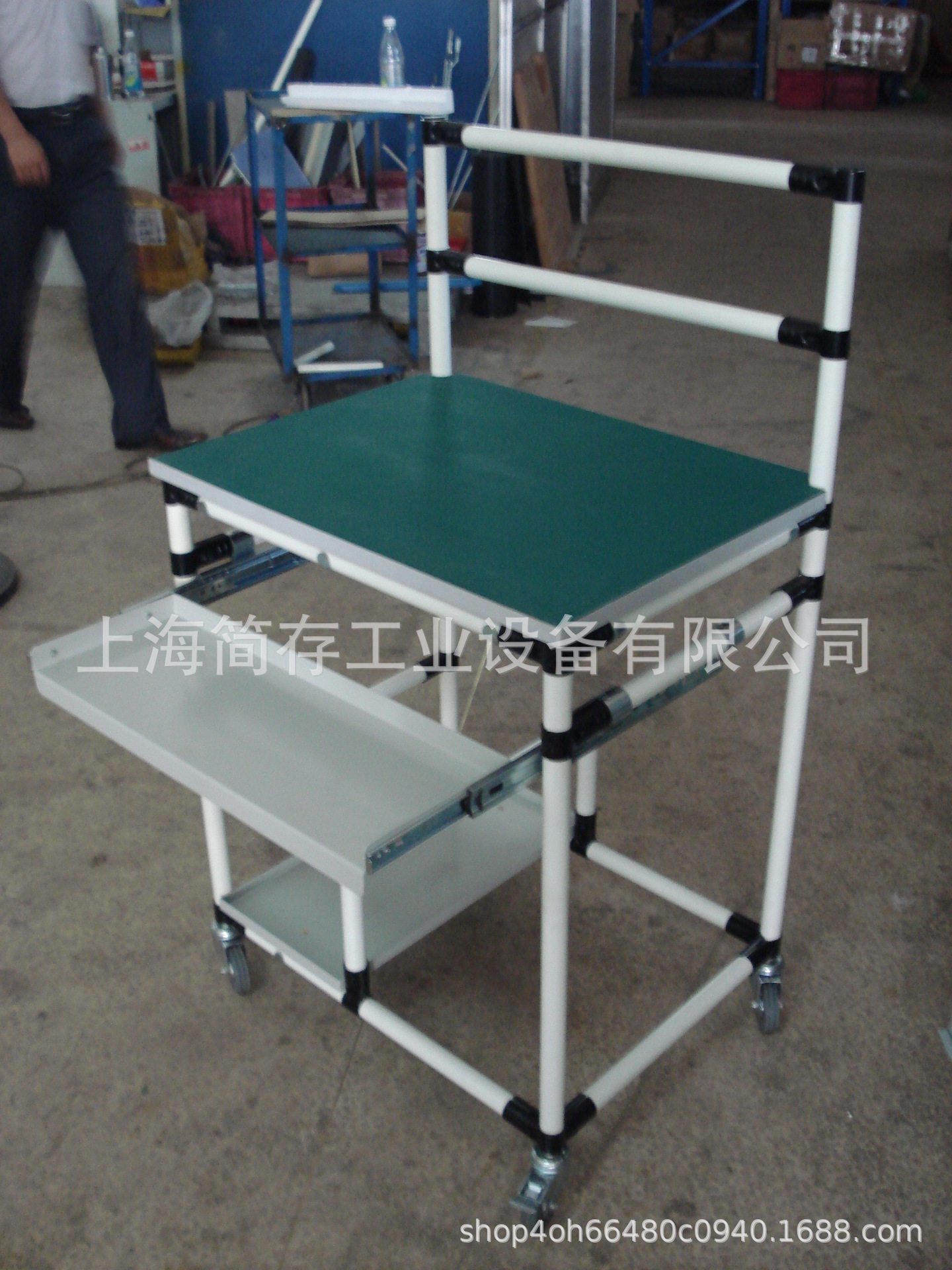 带键盘线棒电脑支架工作台 精益管组装线操作台 复合材料检验桌