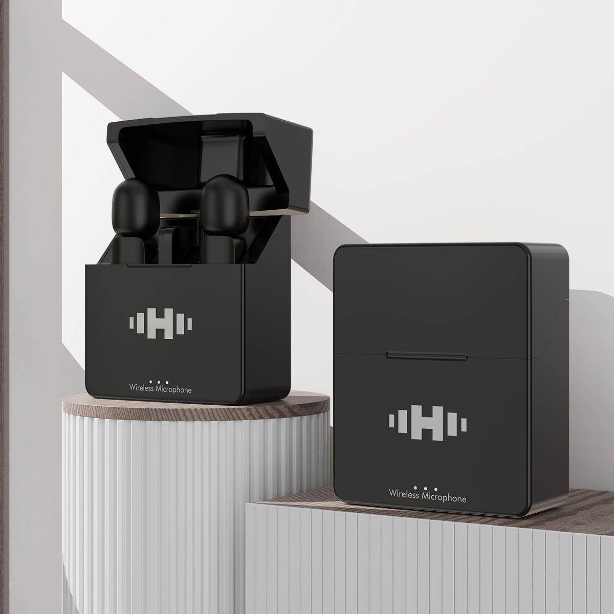 K1PRO一拖二无线领夹麦克风带充电仓便携式降噪无线收音小话筒