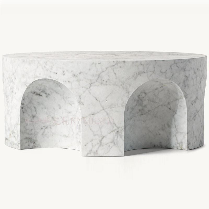 天然大理石洞石边几小角几个性艺术简约沙发边柜设计师小茶几客厅