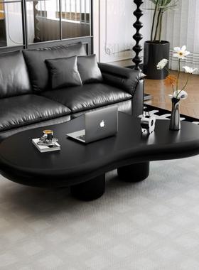 黑色四脚云朵茶几家用卧室轻奢高级异形桌子简约创意网红款茶桌