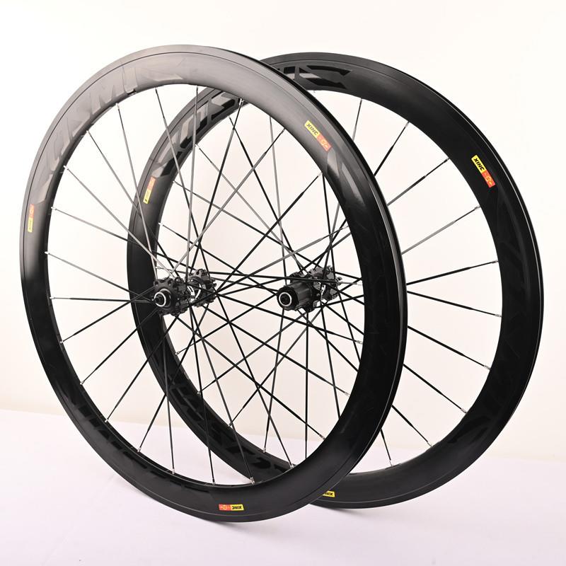 120响50框高公路自行车6爪6培林碟刹六丁快拆直拉扁条700C轮组