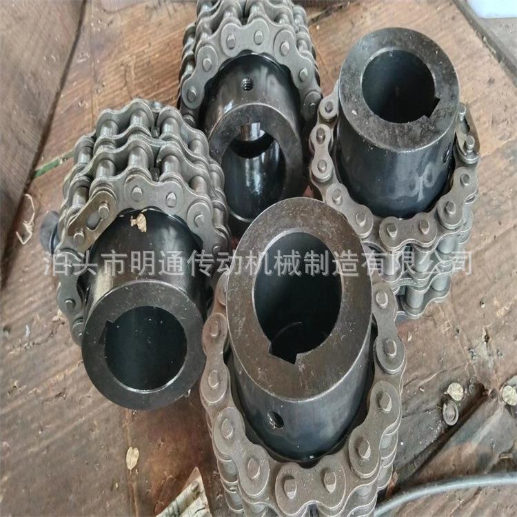 GL系列滚子链联轴器大扭矩双排齿轮铝壳压瓦机输送泵配件