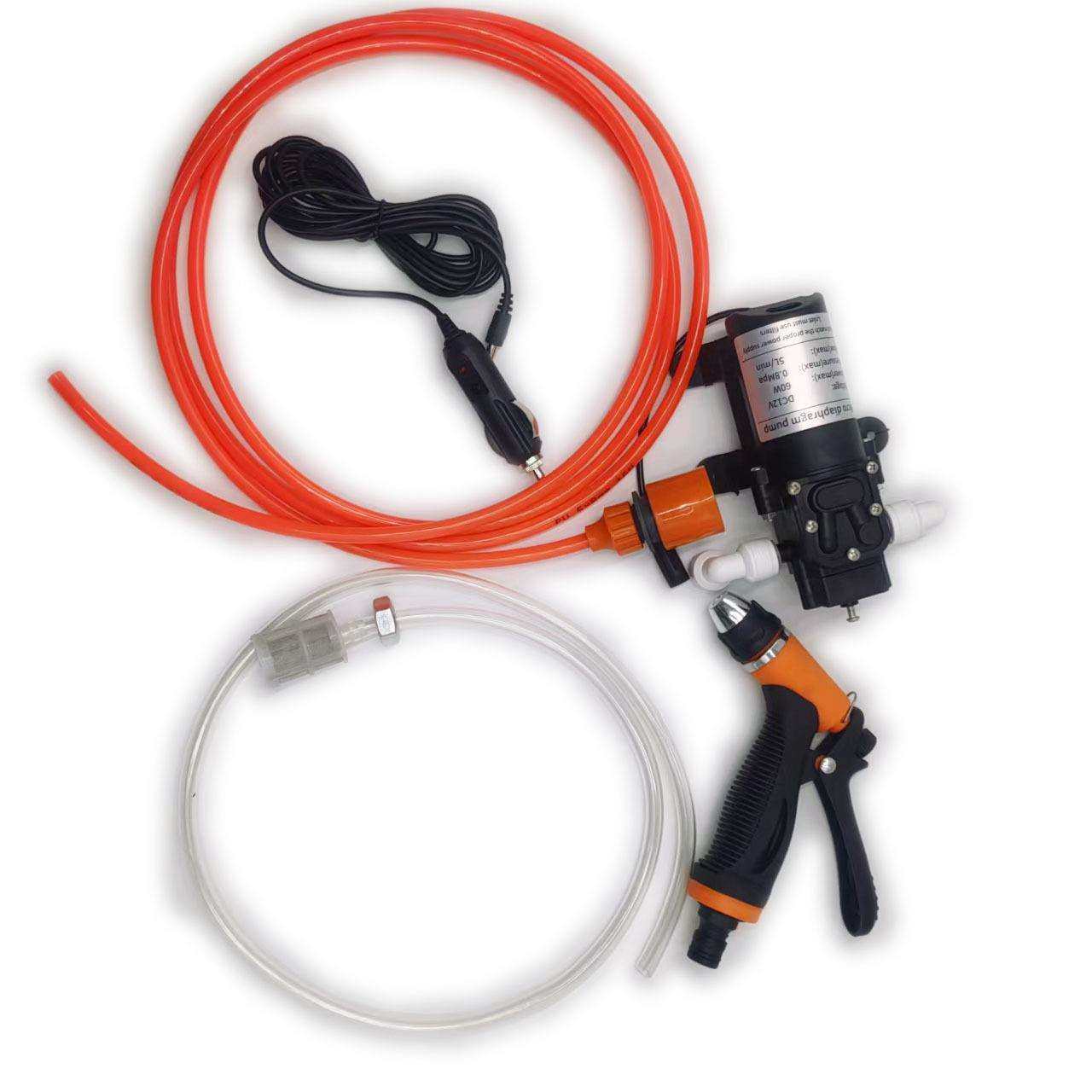 便捷式水枪高压洗车器家用12V60W清洁器车载手持大功率电动洗车器