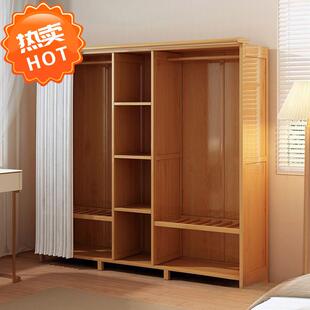 A简易衣柜出租房防尘经济型结实耐用挂衣橱带遮挡帘卧室大容量CCL