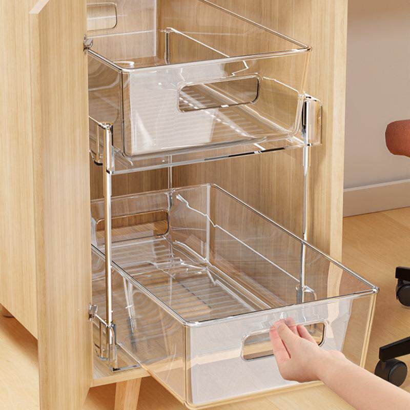 柜子分层架子置物架双层收纳宿舍主机抽拉式柜内空间利用深柜