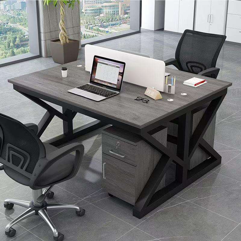 职员办公桌椅组合4四6六人位办公室家具电脑桌卡座现代简约员工位