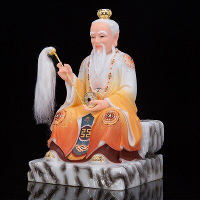 汉白玉鸿钧老祖像鸿钧道人创始元灵D祖师鸿元老祖树脂家用桌面摆