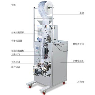 全自动平直切口包装机三边封定量C小袋药材粉末剂颗粒计量背封口