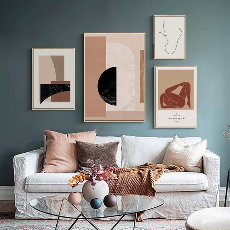客厅挂画现代简约k时尚大气轻奢壁画组合家居饰品楼梯装饰画卧室
