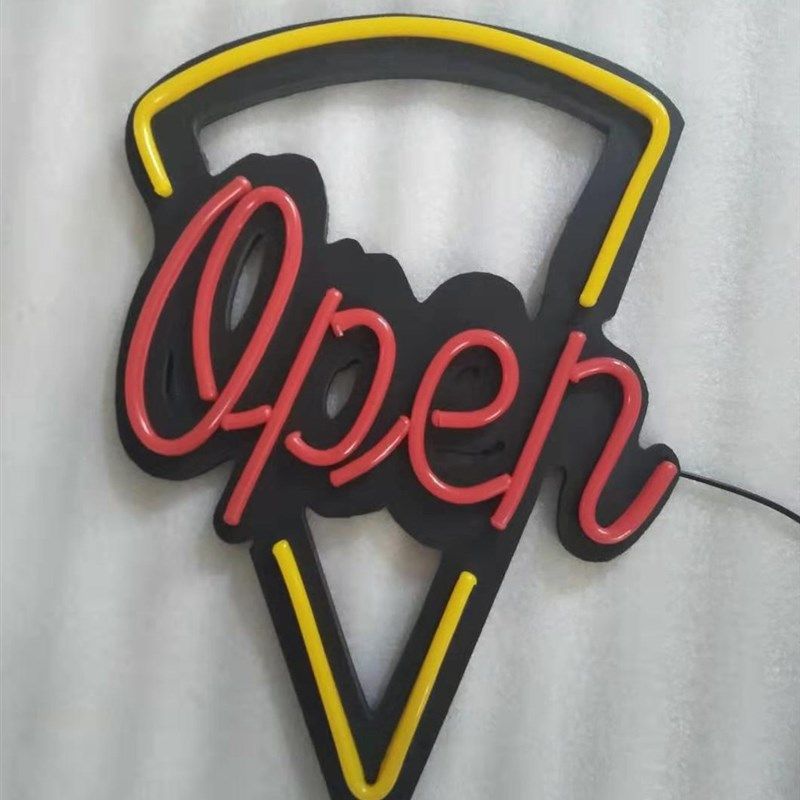 跨境柔性霓虹f灯 霓虹灯广告牌 LED 广告牌灯箱50*35cm open牌