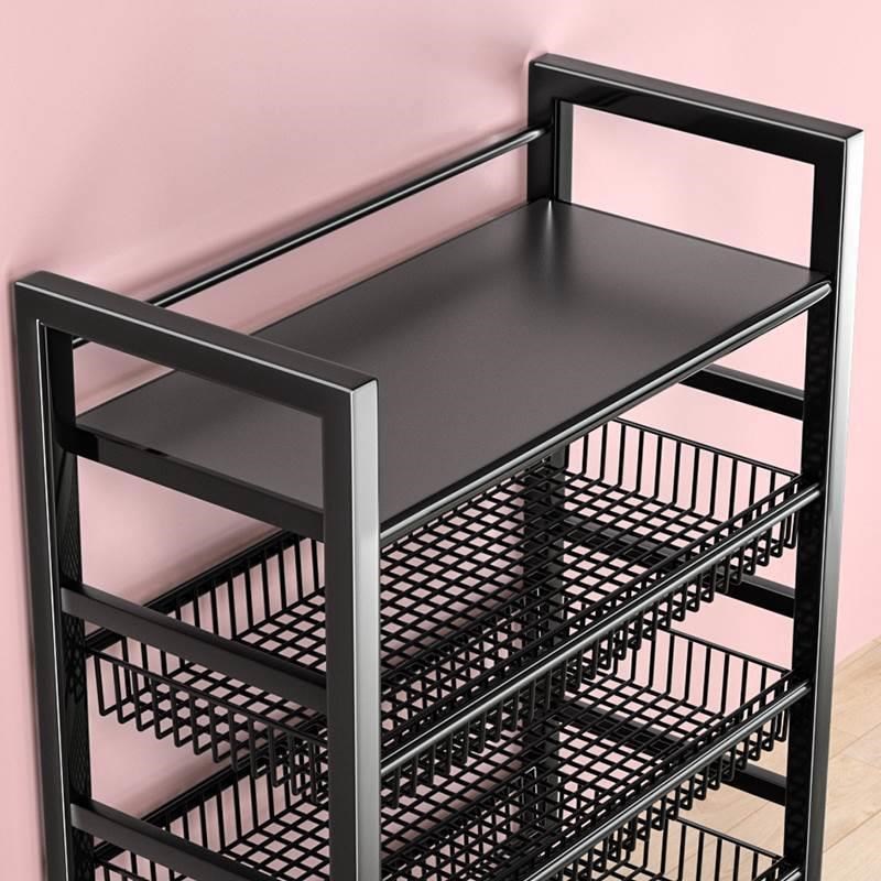 铝合金置物架移动j厨房菜篮子置物架家用简易货架落地式多层蔬菜