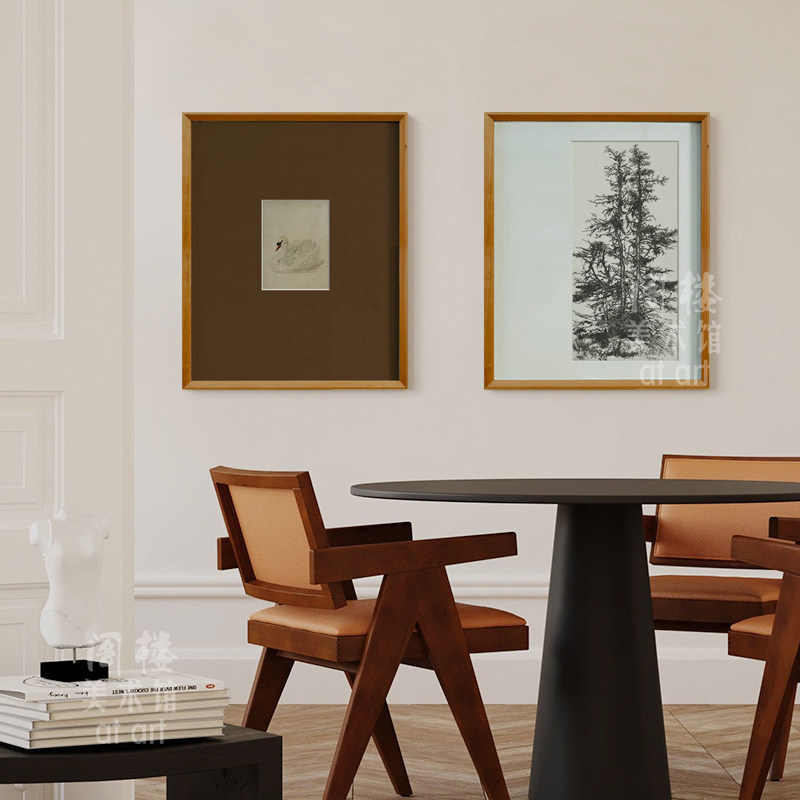 常玉金钱a豹组合装饰画法式中古风背景墙餐边柜玄关挂画中式书房,家居饰品,现代装饰画,淘宝优惠券,粉丝福利购,淘宝优惠卷