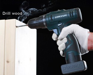 Cordless Wir Professional Electric ion BaVttery 25V Drill