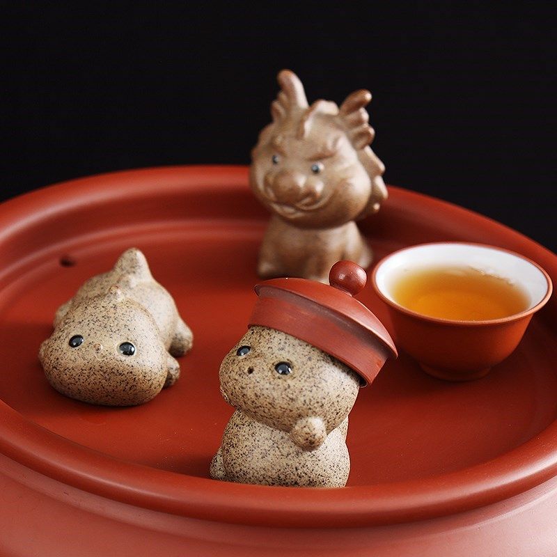 现货速发棉小城粗l陶可爱小萌龙茶宠可养茶盘摆件创意生肖招财龙,餐饮具,茶宠摆件,淘宝优惠券,粉丝福利购,淘宝优惠卷