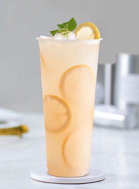 一次性90d口奶茶杯PP塑料透明杯高透果汁饮料杯500/700ml吸塑杯