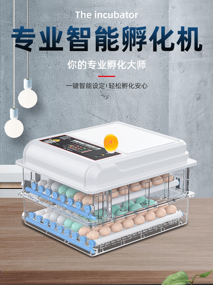 孵蛋器水床孵化器小型家用孵化机智能全自动小鸡孵化箱鹦鹉芦丁鸡