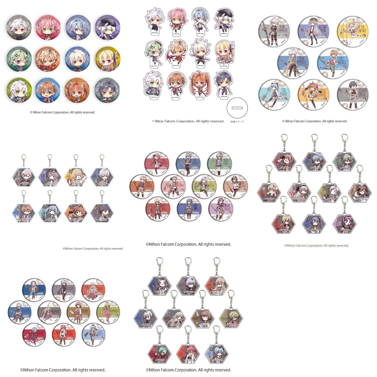 友趣预订  A3 英雄传说 闪之轨迹4  Graffart系列 徽章立牌钥匙扣