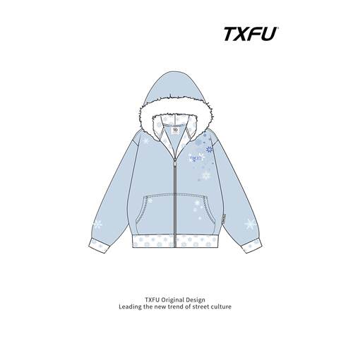 TXFU美式内领雪花碎花拼