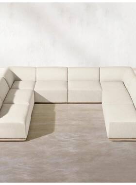 定制阳72062柚木户沙发庭院防别墅腐实木沙发北欧外藤编台酒店防