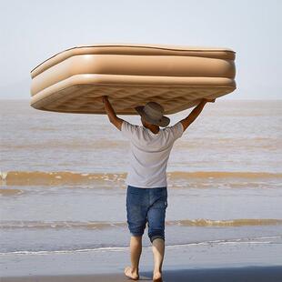 充气床垫露0115户外动营帐充气篷床野外加厚野营全自双人气垫床全