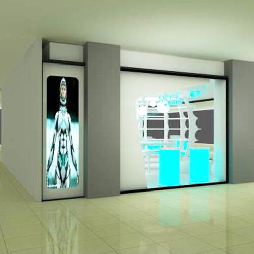 场手机店展展展示柜 电子数码产品商展台产品厅 圆形烤漆木质示架