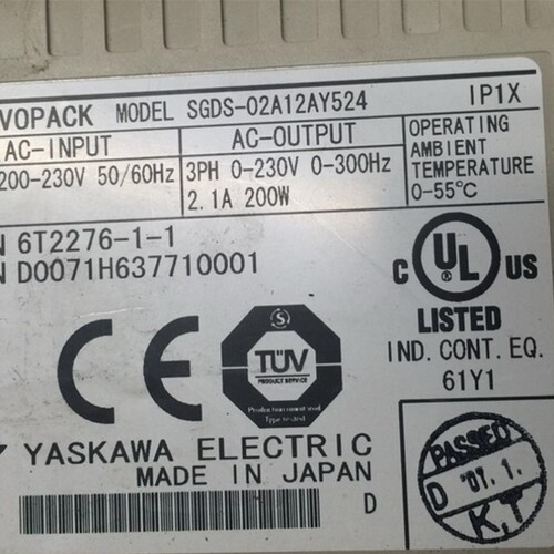 议价B037*SGDS-02A12AY524 二手安川驱动器