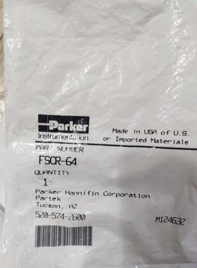 议价询价进口Parker/PFA 接头1/4转3/8卡套 FSCR-64议价